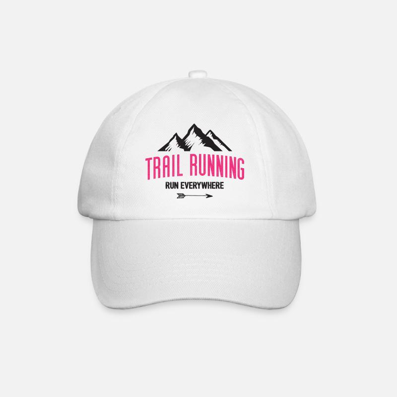 Trailrunning – Überall laufen - Baseballkappe - Weiß/Weiß