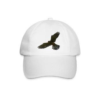 Falke im Flug - Baseballkappe - Weiß/Weiß - Vorne