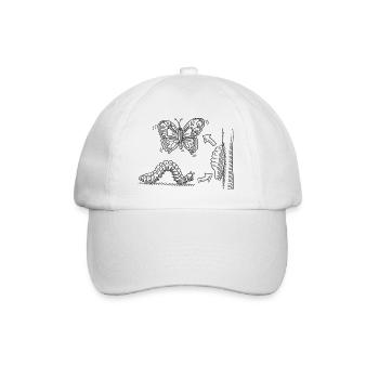 Métamorphose Chenille Pupe Papillon - Casquette classique - blanc/blanc - Devant