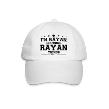 Je suis Rayan en train de faire des choses Rayan - Casquette classique - blanc/blanc - Devant