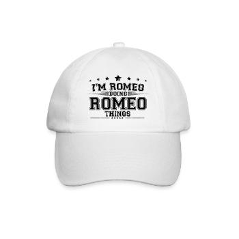 i’m Romeo doing Romeo things - Baseball Cap - white/white - Front