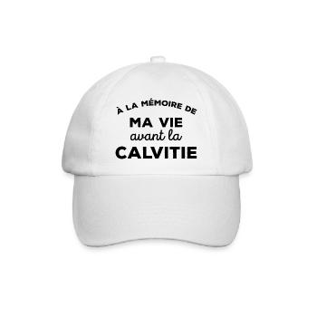 A la mémoire de ma vie avant la calvitie Chauve - Casquette classique - blanc/blanc - Devant