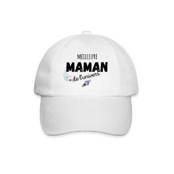 meilleure maman de l'univers cadeau maman - Casquette classique - blanc/blanc - Devant