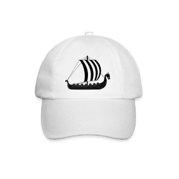 Viking dragon ship - Baseball Cap - white/white - Front