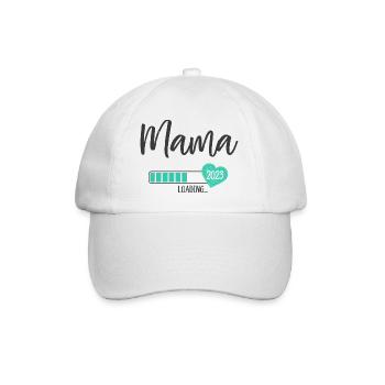 Maman Chargement 2023 Cœur Jeune Maman à venir - Casquette classique - blanc/blanc - Devant
