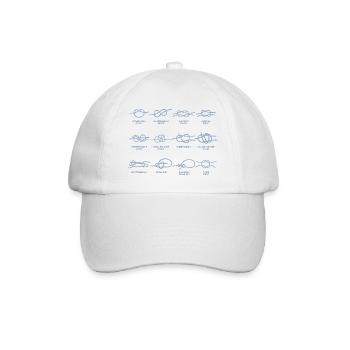 Boote Segeln Knoten Knotenkunde Geschenke - Baseballkappe - Weiß/Weiß - Vorne