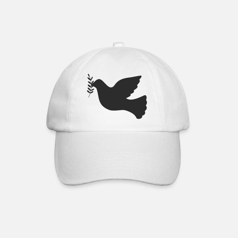 Friedenstaube Frieden Symbol - Baseballkappe - Weiß/Weiß