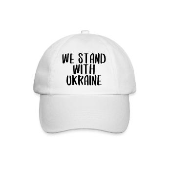se tenir aux côtés de l’Ukraine était l’écriture de la paix de guerre - Casquette classique - blanc/blanc - Devant