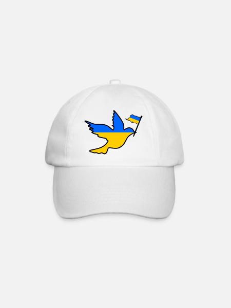Ukraine - Baseballkappe - Weiß/Weiß