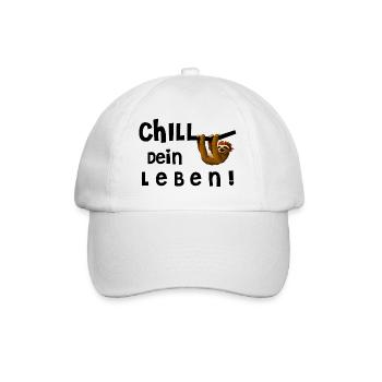 Chill Dein Leben - Baseballkappe - Weiß/Weiß - Vorne