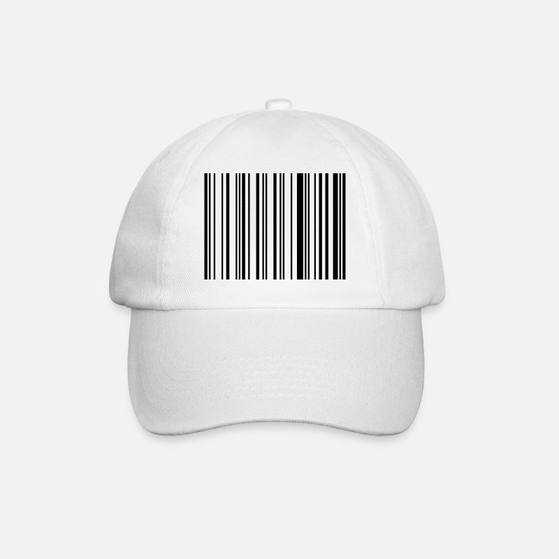 code-barres bonjour - Casquette classique - blanc/blanc