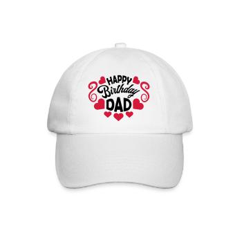 Joyeux anniversaire papa - Casquette classique - blanc/blanc - Devant
