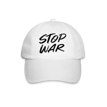 Stop War Stop the war Europe in peace - Baseball Cap - white/white - Front
