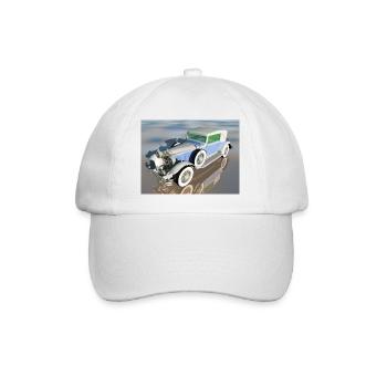 Oldtimer, Auto, Automobil, Geschenkidee - Baseballkappe - Weiß/Weiß - Vorne