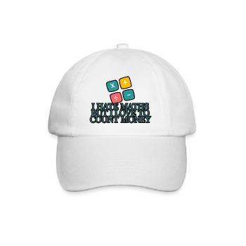 Je déteste les maths mais j’aime compter l’argent 4 - Casquette classique - blanc/blanc - Devant