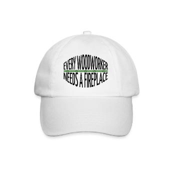lumberman carpenter joke chop wood - Baseball Cap - white/white - Front