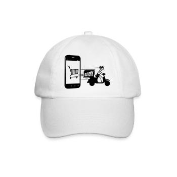 Achats en ligne et livraison scooter - Casquette classique - blanc/blanc - Devant