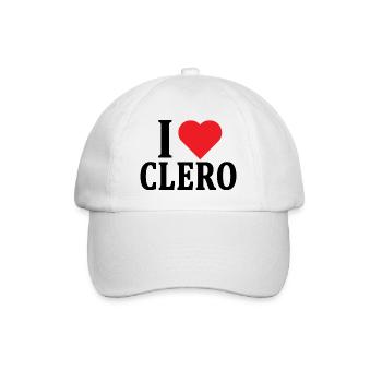 T-shirt I love Clergy t-shirt gift idea - Baseball Cap - white/white - Front