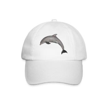 Delfin - Baseballkappe - Weiß/Weiß - Vorne