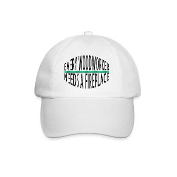 lumber job chainsaw carpenter - Baseball Cap - white/white - Front