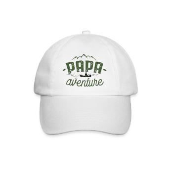 Papa aventure - Casquette classique - blanc/blanc - Devant