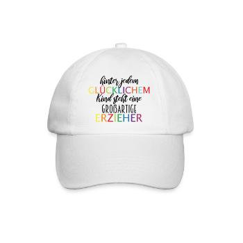 Abschied Erzieher - Baseballkappe - Weiß/Weiß - Vorne