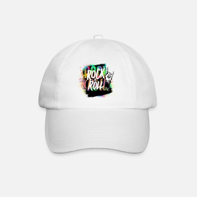 Explosion de couleurs Rock n Roll - Casquette classique - blanc/blanc
