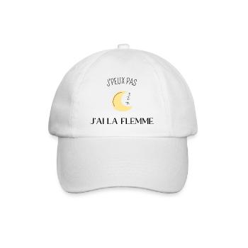 Je peux pas jai la flemme - Casquette classique - blanc/blanc - Devant