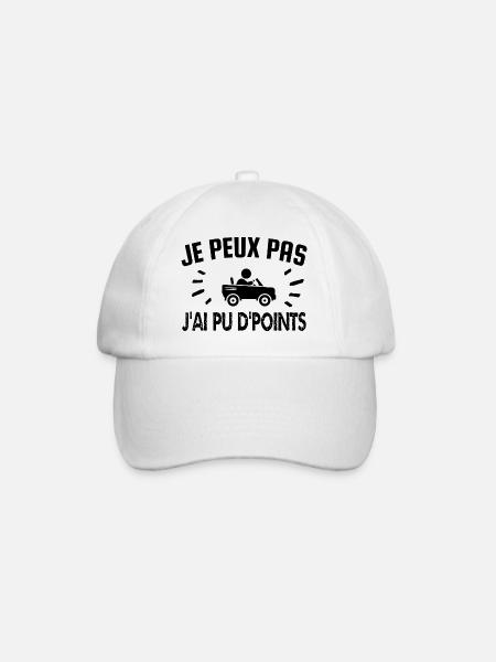 je peux pas j'ai pu de points - Casquette classique - blanc/blanc