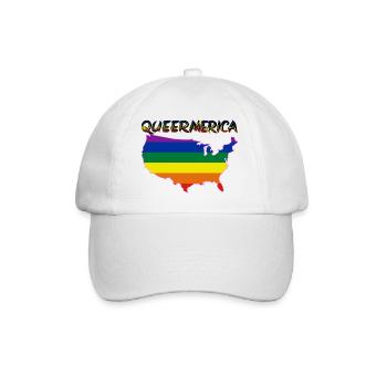 pride america queer gay lesbian love USA ÉTATS-UNIS - Casquette classique - blanc/blanc - Devant
