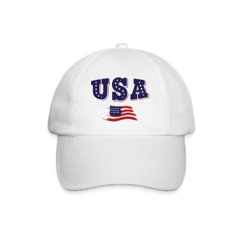 USA Soccer Jersey Drapeau américain - Casquette classique - blanc/blanc - Devant