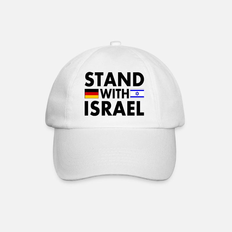 Stand with israel - Baseballkappe - Weiß/Weiß