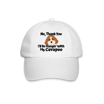 Hanging With My Cavapoo - Baseball Cap - white/white - Front