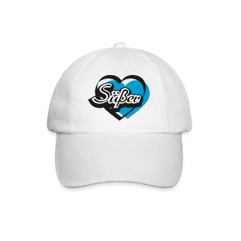 Süßer Herz - Baseballkappe - Weiß/Weiß - Vorne