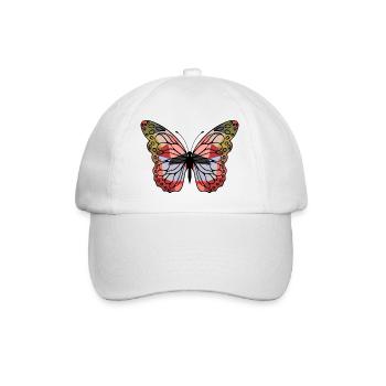 Papillon - Casquette classique - blanc/blanc - Devant