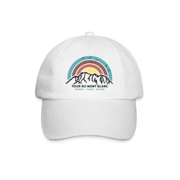 Tour du Mont Blanc Souvenir TMB Finisher 170km - Baseball Cap - white/white - Front