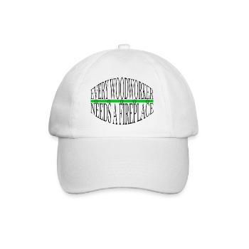 woodworking forest work blogger - Baseball Cap - white/white - Front