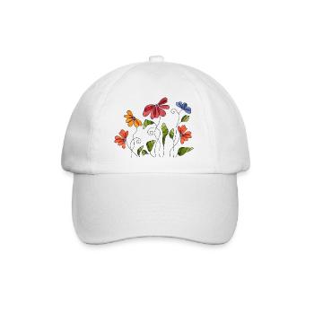 Fleur - Casquette classique - blanc/blanc - Devant