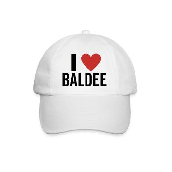 Ich liebe Baldee - Baseballkappe - Weiß/Weiß - Vorne