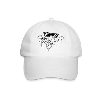 crazy sexy cool design - Baseball Cap - white/white - Front