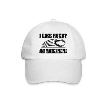 Rugby Rugby Player Rugby Team Rugby Coach Gift - Baseball Cap - white/white - Front