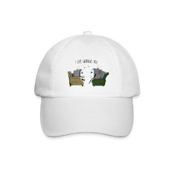 I love watching you - Baseball Cap - white/white - Front