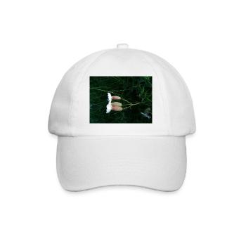 Flower lying down by the wind - Baseball Cap - white/white - Front