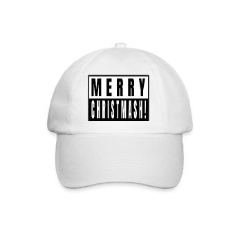 christmas tree beard gang santa funny sayings - Baseballkappe - Weiß/Weiß - Vorne
