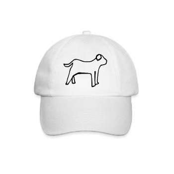 Chien - Casquette classique - blanc/blanc - Devant