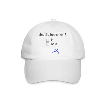 sind Sie betrunken? - Baseballkappe - Weiß/Weiß - Vorne