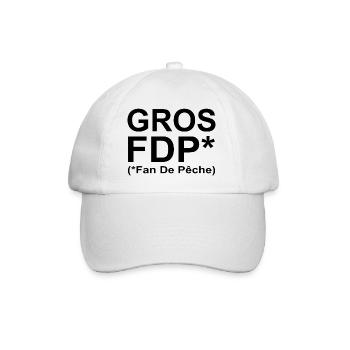 Gros FDP (Fan de Pêche) - Casquette classique - blanc/blanc - Devant