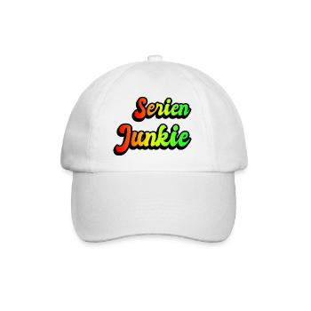 Serien Junkie Regenbogen Design - Baseballkappe - Weiß/Weiß - Vorne