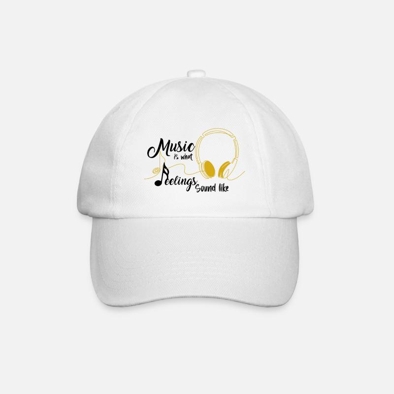 La musique est ce à quoi ressemblent les sentiments - Casquette classique - blanc/blanc