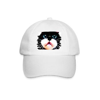 Cracy cat 7 - Baseball Cap - white/white - Front